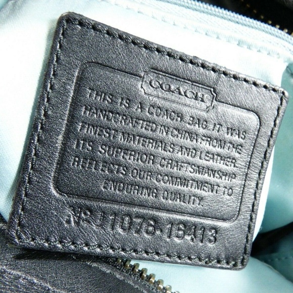 Coach Black Leather Shoulder arm  bag purse - Picture 8 of 12